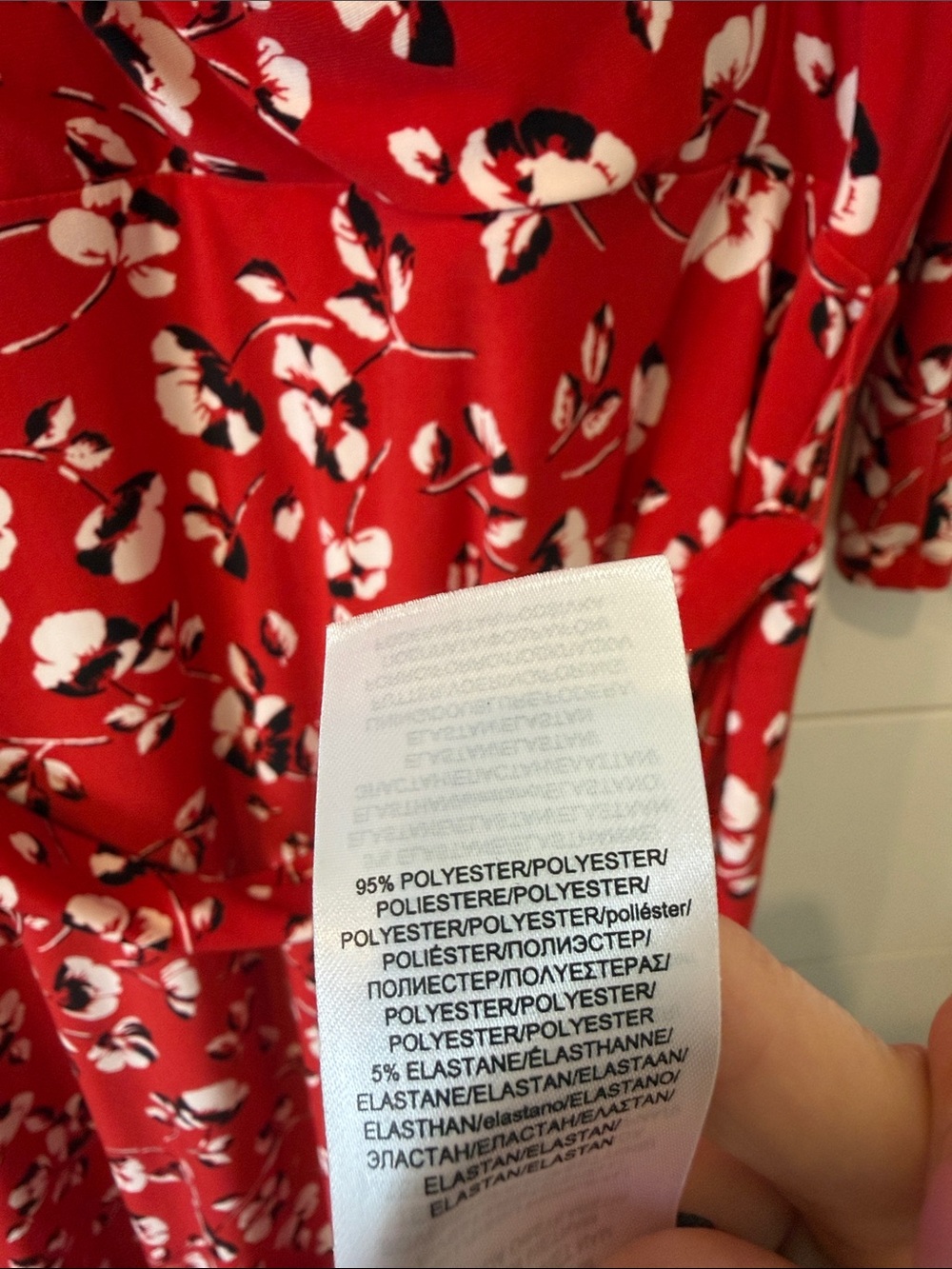 Ralph Lauren Red Floral Wrap Midi Dress - Picture 3 of 6
